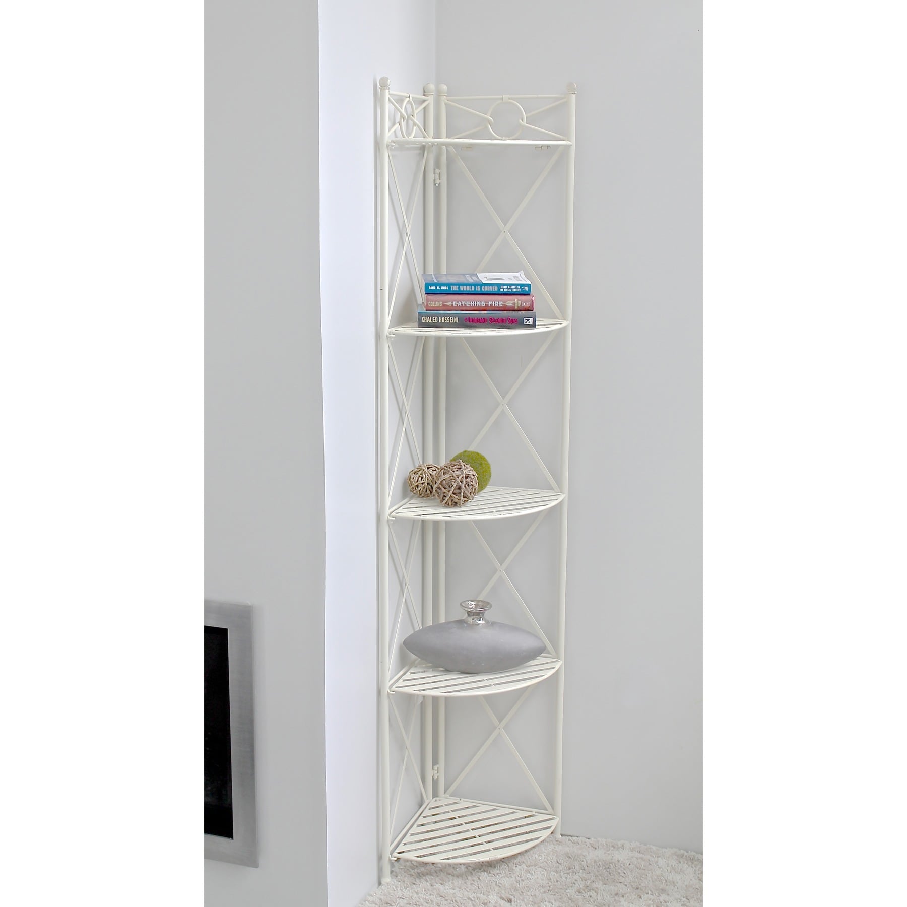 International Caravan St. Lucia Iron 5 Tier Bakers Rack