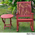 International Caravan Royal Fiji Painted Acacia Rocking Chair And Side Table Set