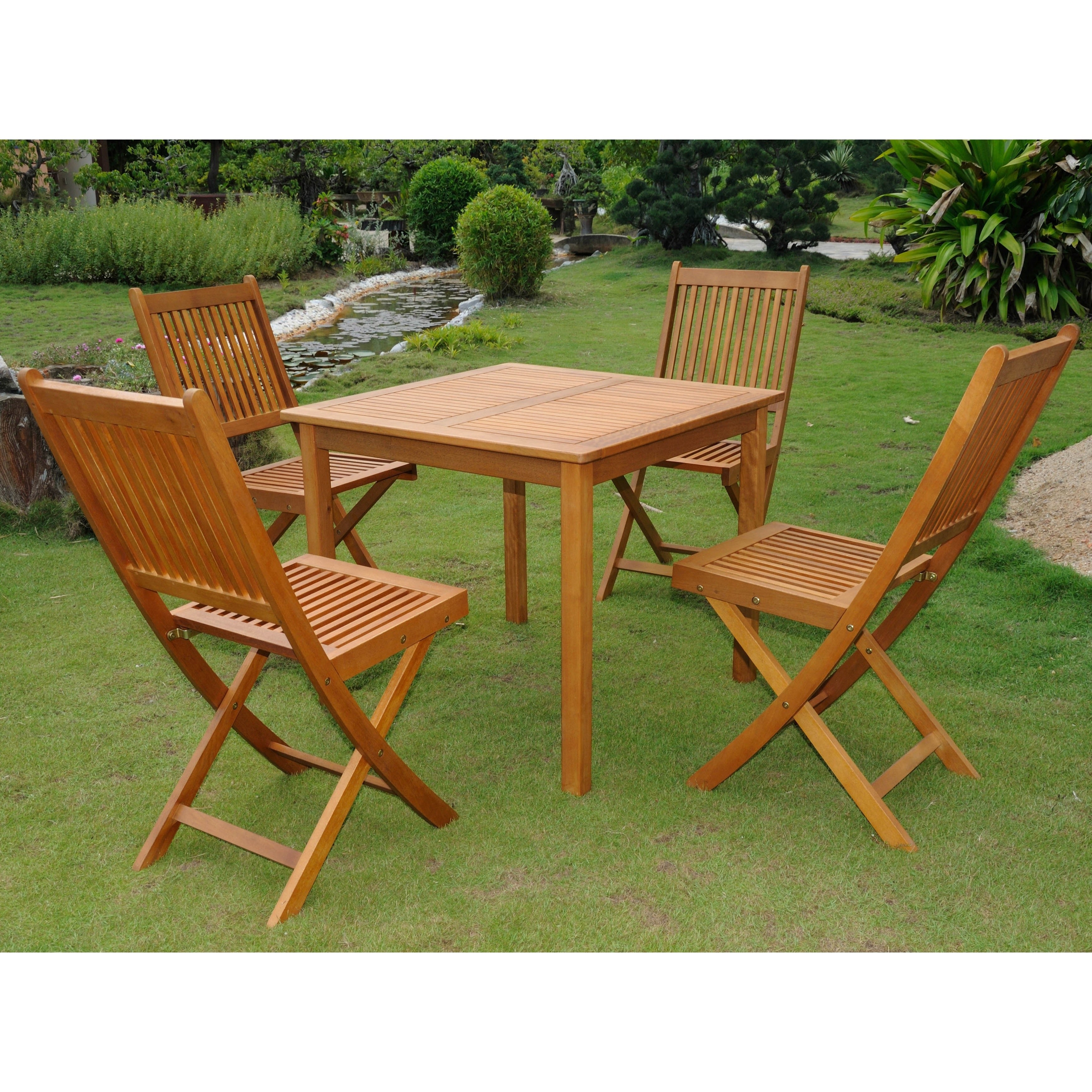 International Caravan Royal Tahiti Antequera 5 Piece Outdoor Dining Set