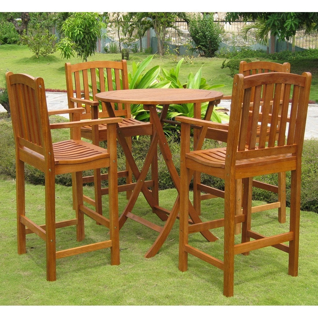 Royal Tahiti Terrassa 5 Piece Bar Height Bistro Set