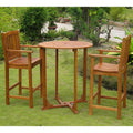 Royal Tahiti Sagunto Balau 3 Piece Bar Height Bistro Set