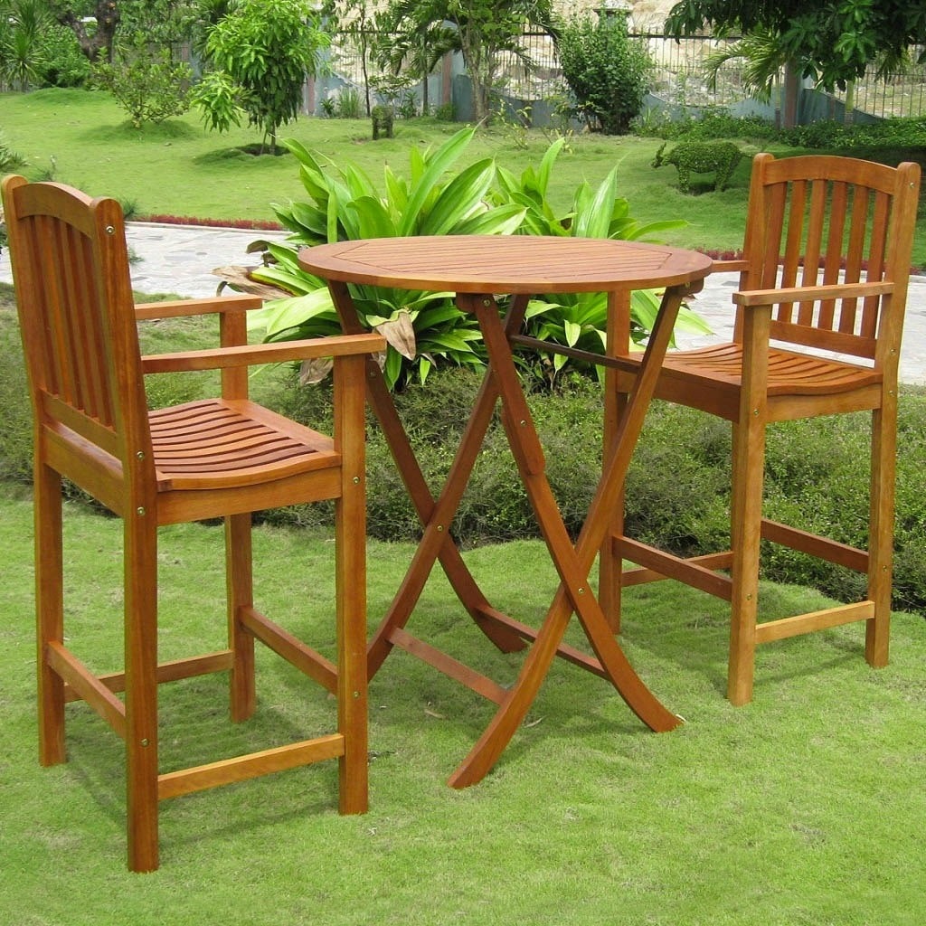 Royal Tahiti Terrassa 3 Piece Bar Height Bistro Set