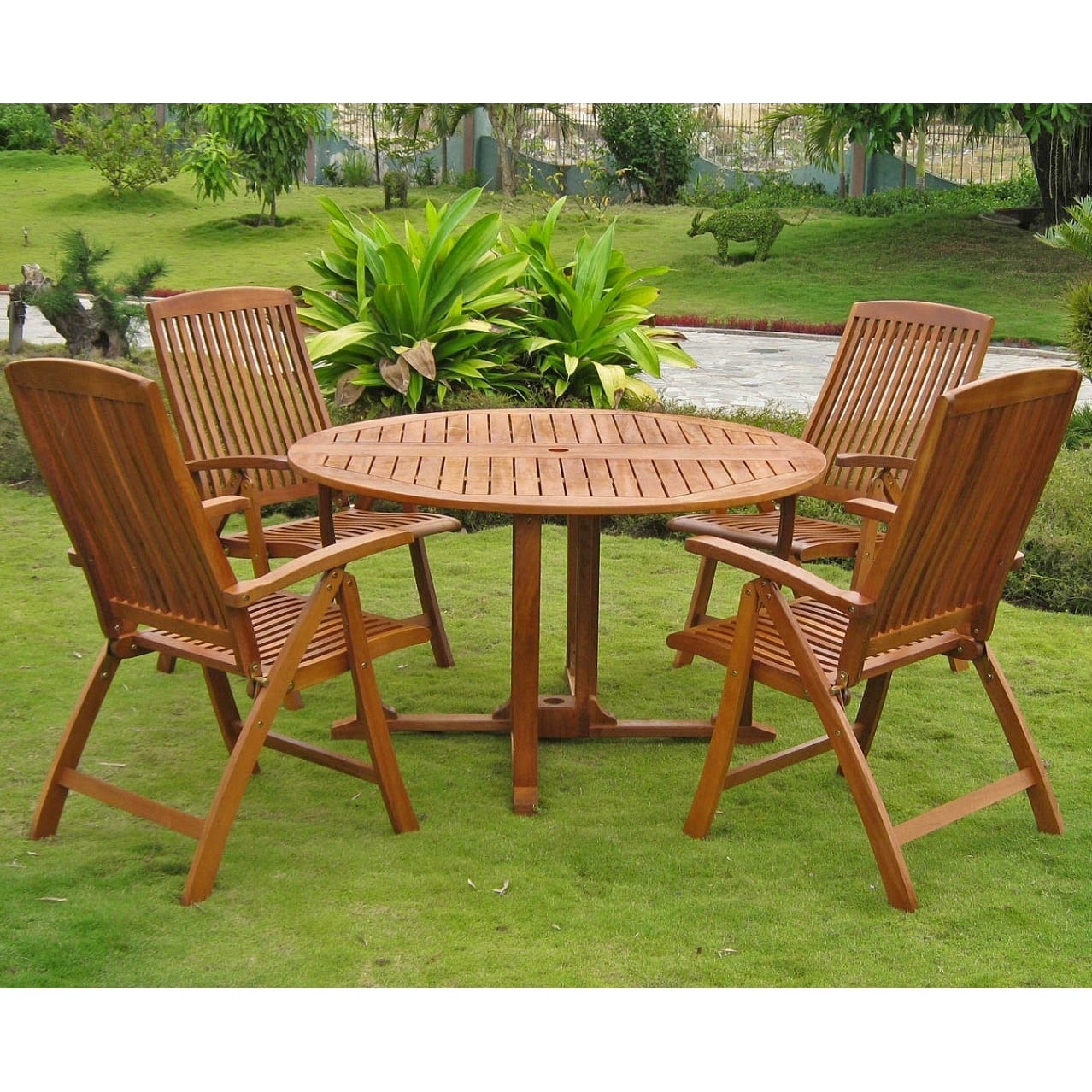 International Caravan Royal Tahiti Turuel 5 Piece Patio Dining Set