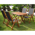 International Caravan Royal Tahiti Tordera Yellow Balau Hardwood Folding Dining Set Set Of 5