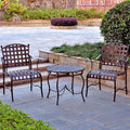 International Caravan Santa Fe Nailhead 3 Piece Iron Bistro Set