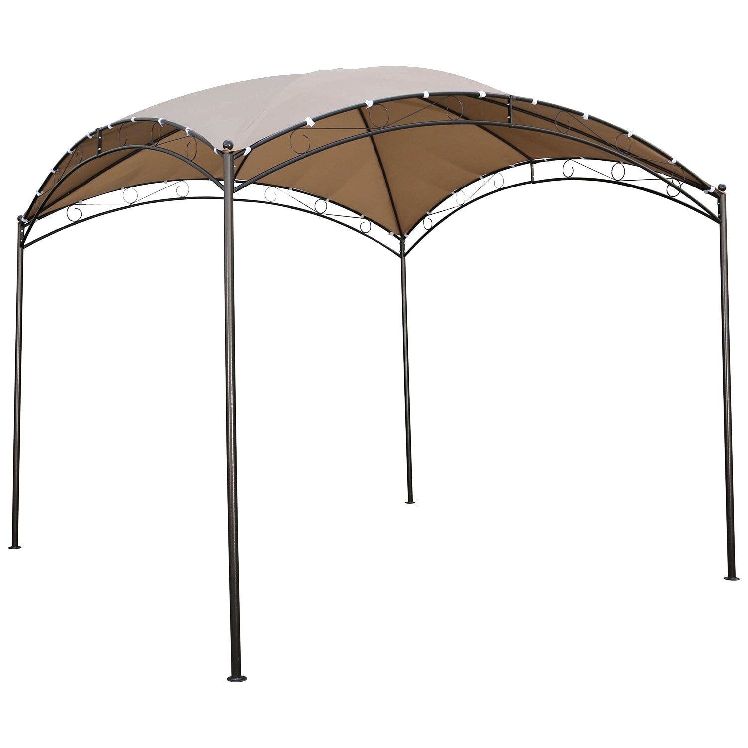 International Caravan St. Kitts 10 Foot Steel Polyester Fabric Square Dome Top Gazebo