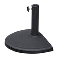 International Caravan St. Kitts Compound Resin Half Round Wall Hugger Umbrella Base