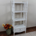 International Caravan Windsor 4 Tier 1 Drawer Hand Carved Hardwood Bookshelf