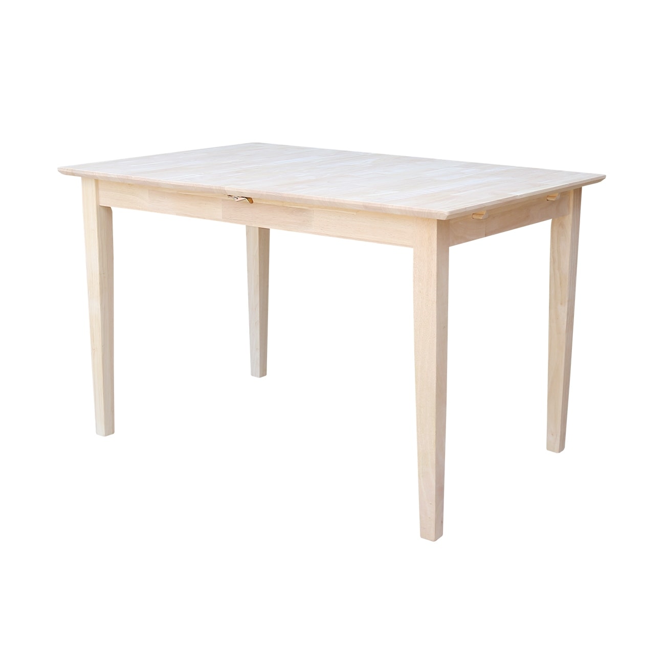 International Concepts 32 Inch Wide Unfinished Shaker Style Parawood Dining Table With Butterfly Extension