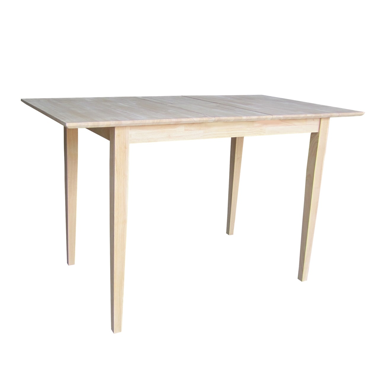International Concepts 32 Inch Wide Unfinished Shaker Style Parawood Counter Height Dining Table With Butterfly Extension