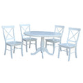 International Concepts 36 Round Extension Dining Table With 4 X Back Chairs Set Of 5