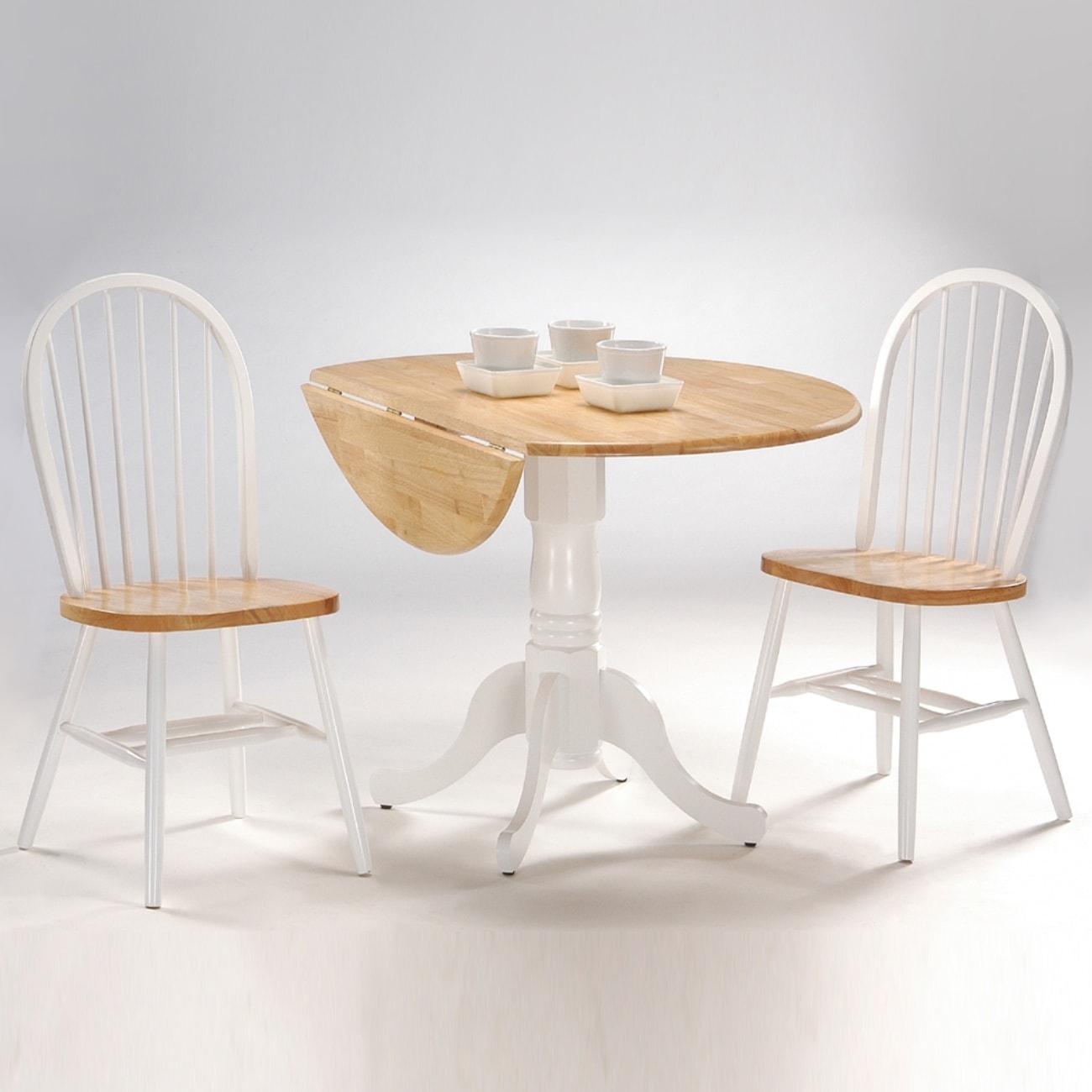 International Concepts 42 Drop Leaf Table With 2 Chairs Set Of 3