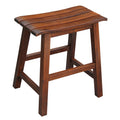 International Concepts Espresso Slat Seat Stool