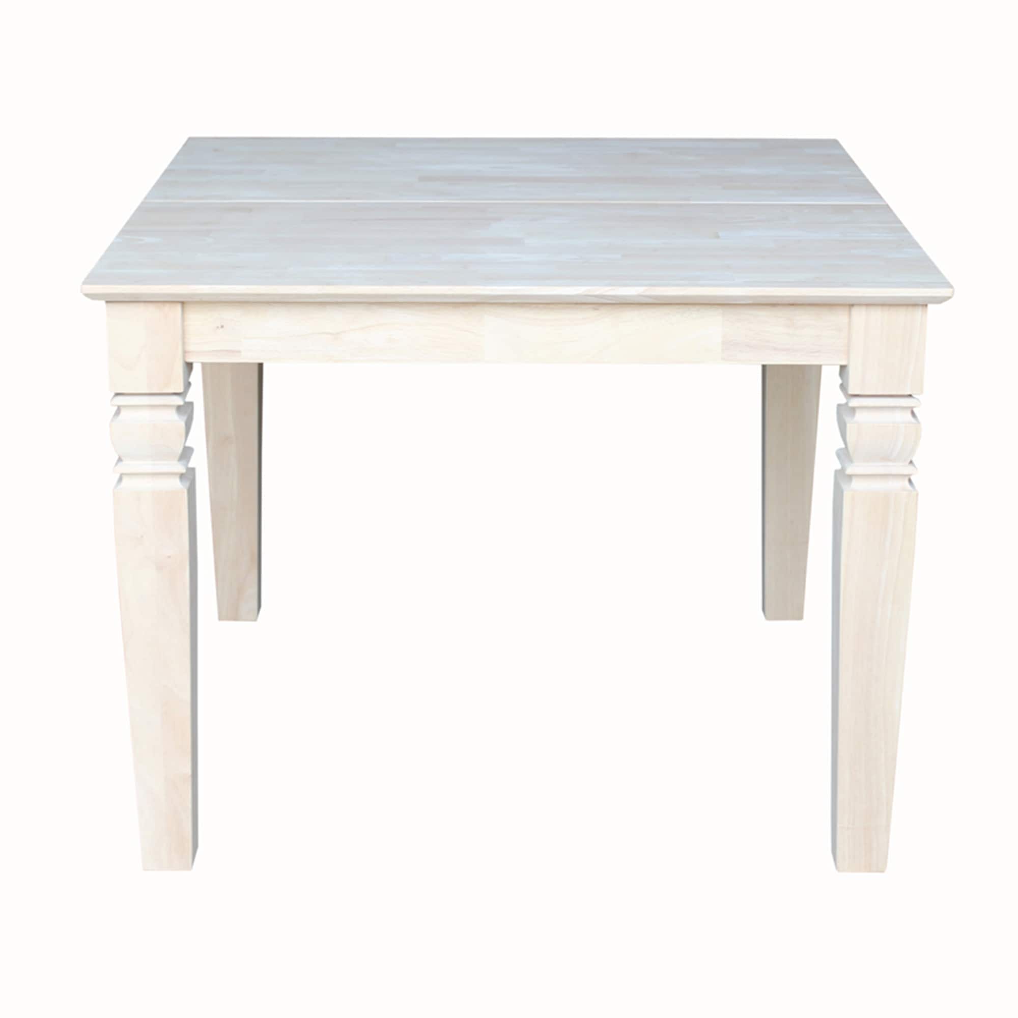 International Concepts Java Butterfly Leaf Dining Table Unfinished