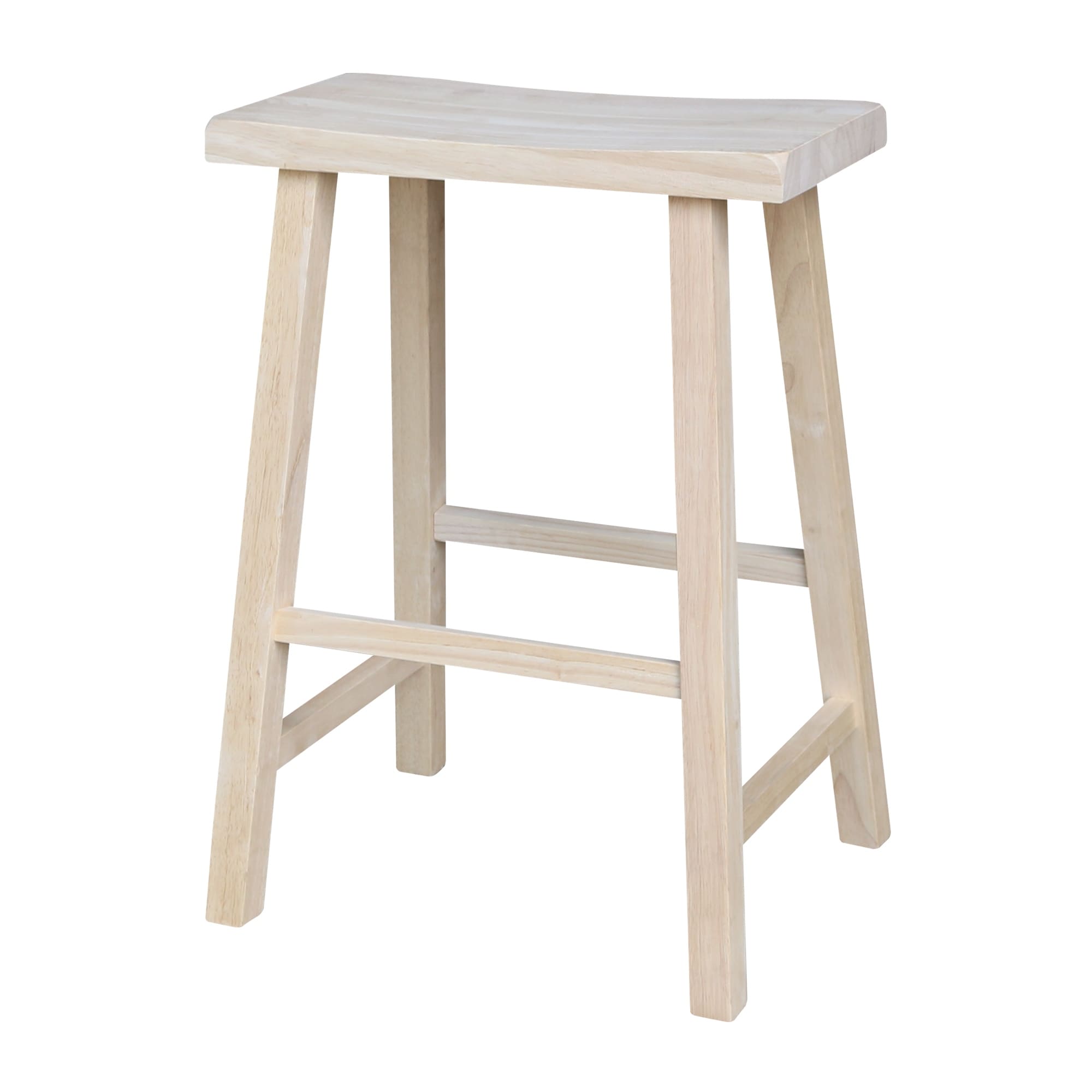 International Concepts Unfinished Saddle Seat Stool