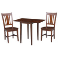 International Concepts Small Dual Drop Leaf Table With 2 Chairs