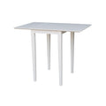 International Concepts Small Unfinished Rectangular Drop Leaf Shaker Style Dining Table