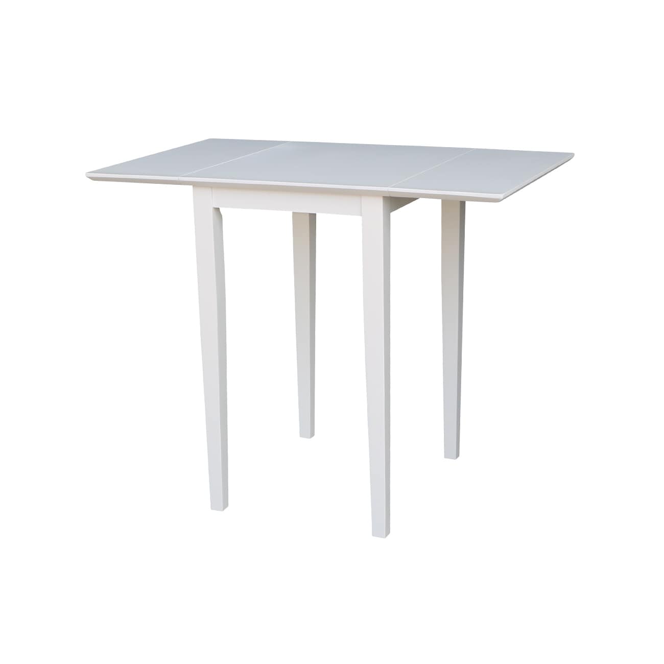 International Concepts Small Unfinished Rectangular Drop Leaf Shaker Style Dining Table