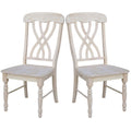 International Concepts Unfinished Solid Parawood Latticeback Dining Chairs Set Of 2