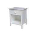 International Concepts Solid Wood Nightstand With One Drawer