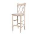 International Concepts Unfinished Double X Back Stool
