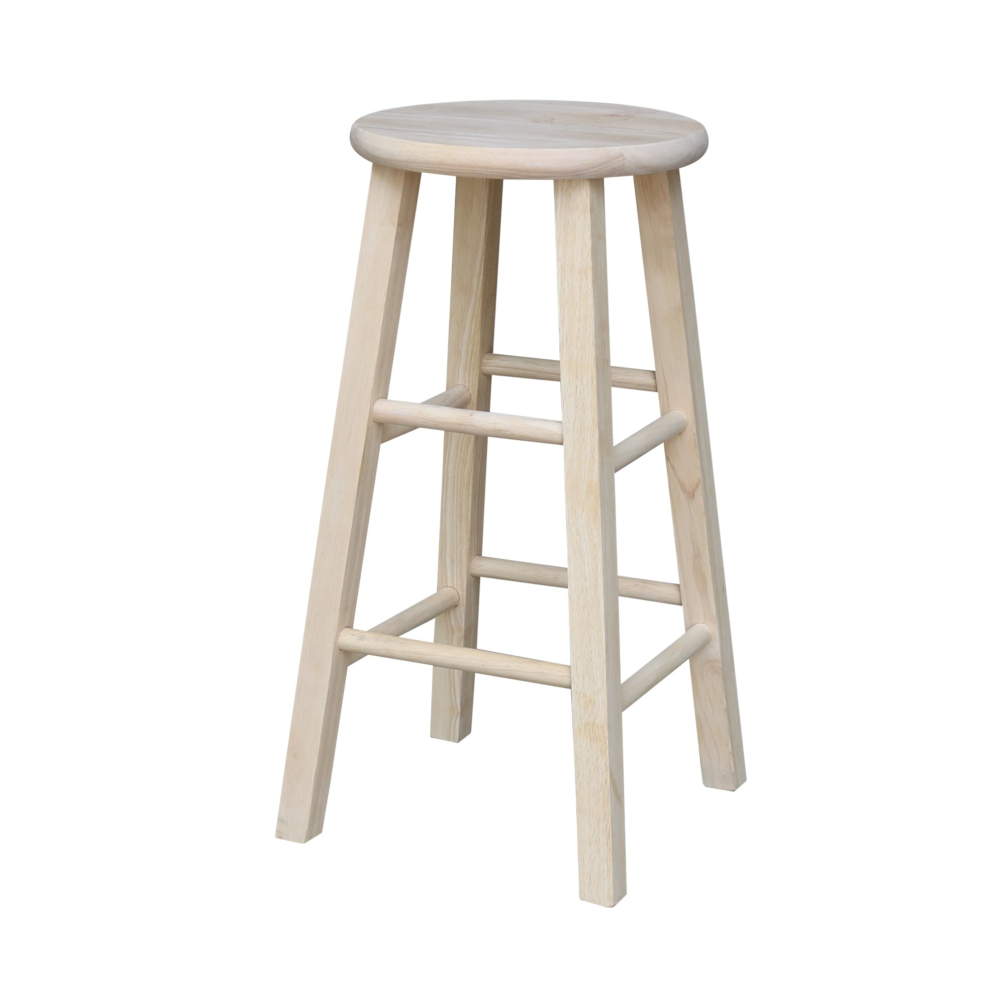 International Concepts Unfinished Round Top Stool
