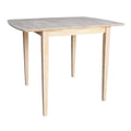 International Concepts Unfinished Shaker Style Parawood Counter Height Dining Table With Butterfly Extension