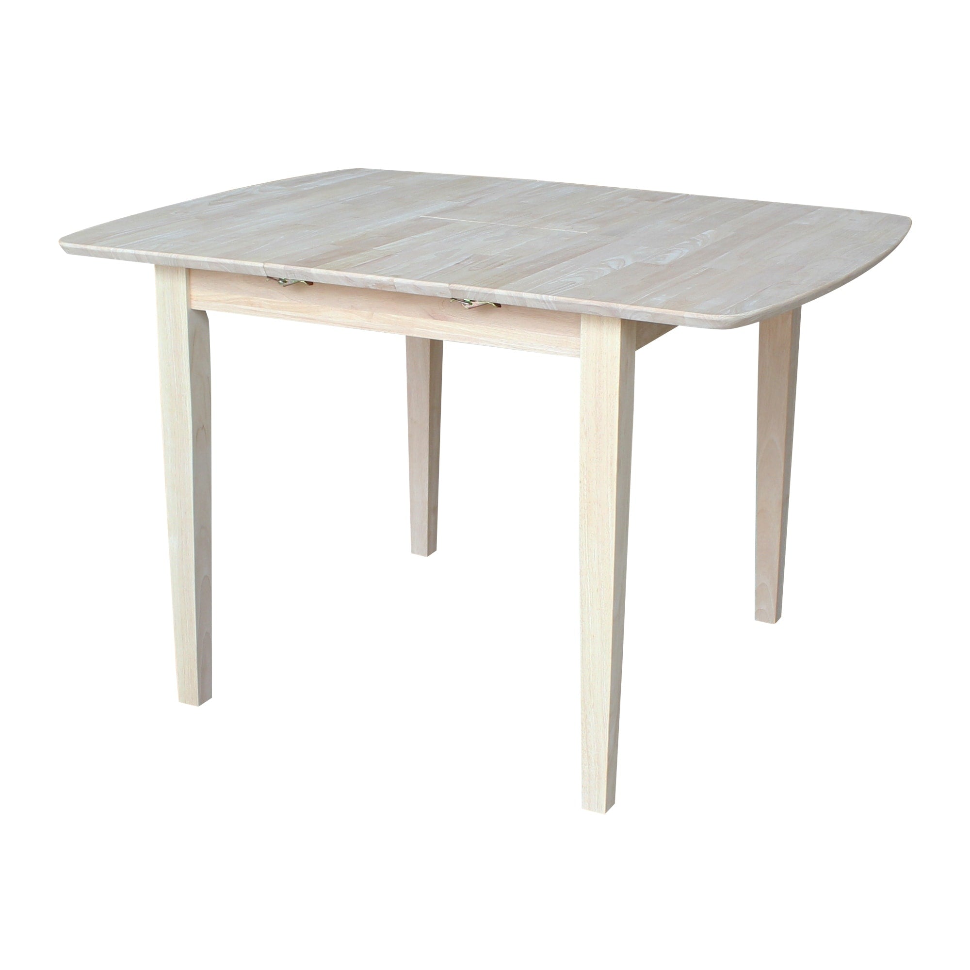 International Concepts Unfinished Shaker Style Parawood Dining Table With Butterfly Extension