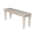 The Gray Barn Hester Gulch Unfinished Solid Parawood Farmhouse Dining Bench