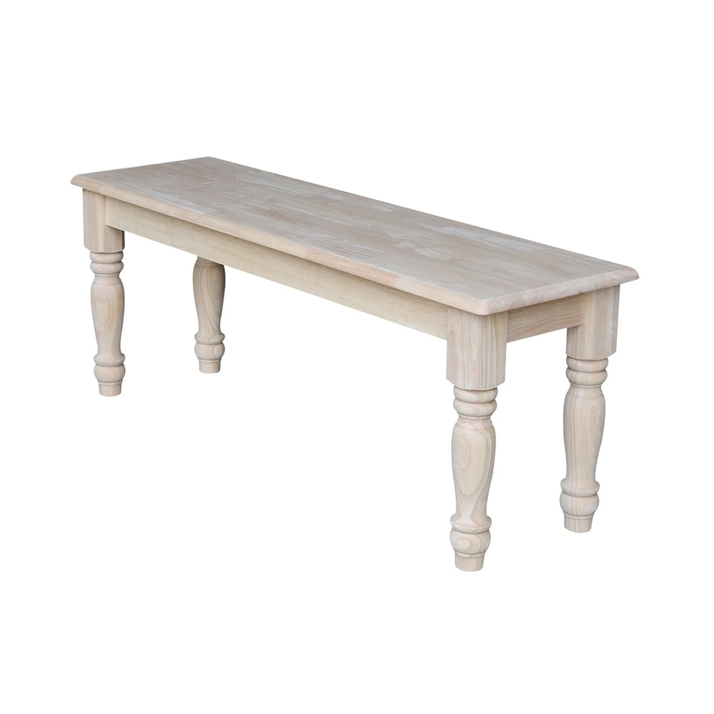 The Gray Barn Hester Gulch Unfinished Solid Parawood Farmhouse Dining Bench