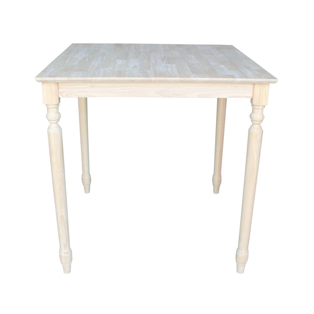 The Gray Barn Fairy Glen Unfinished Square 36 Inch Counter Height Turned Leg Dining Table