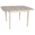 International Concepts Unfinished Turned Style Parawood Dining Table With Butterfly Extension