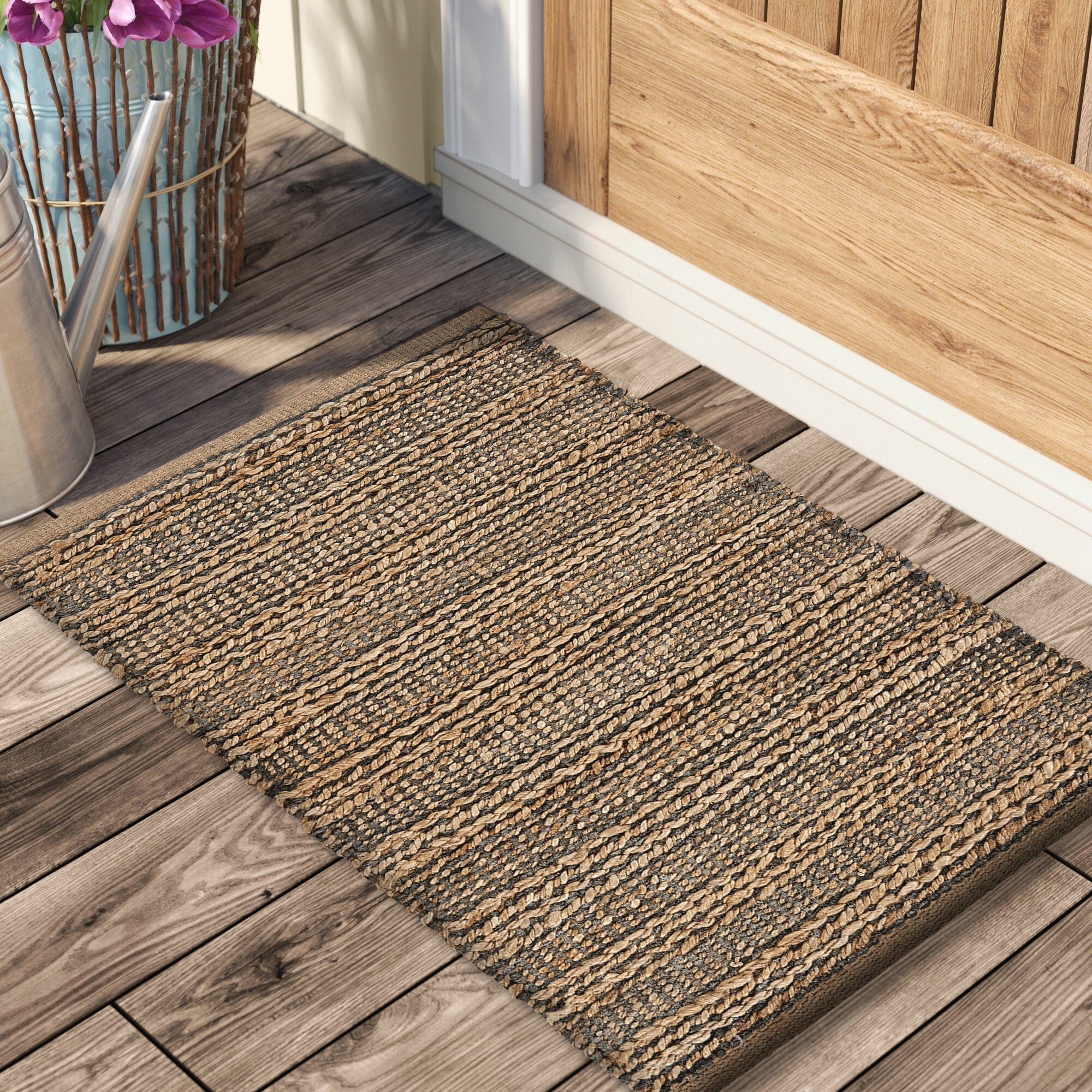 Interwoven Gray Natural Area Rug 20 X 30