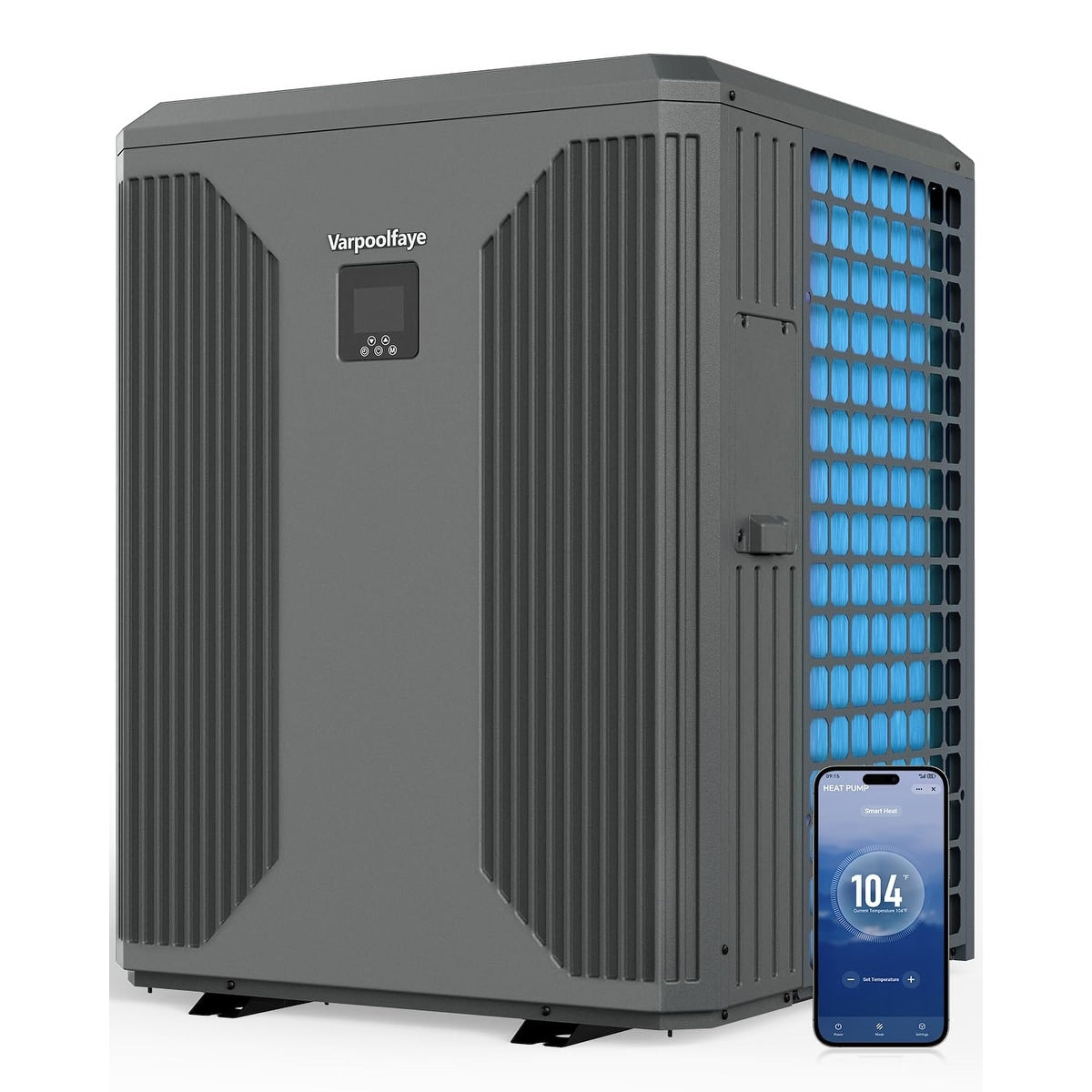 Inverter Pool Heat Pump 140000 Btu Electric Heater For Up To 42000 Gallon 42000 Gallon