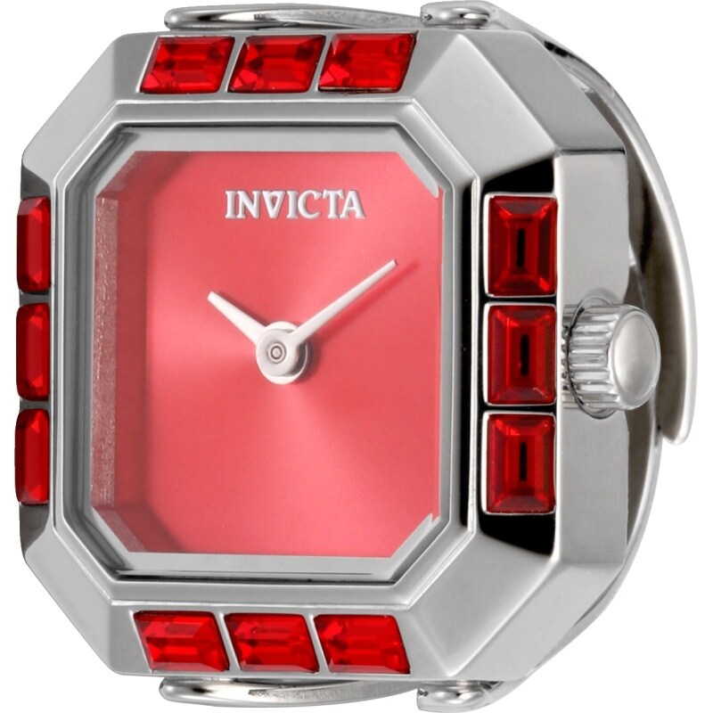 Invicta Ladys 49582 Mini Quartz 2 Hand Red Dial Watch