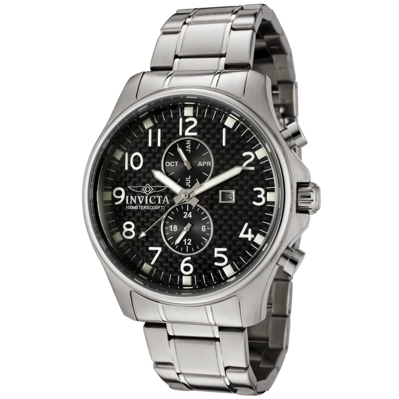 Invicta Mens 0379 Specialty Quartz Chronograph Black Dial Watch