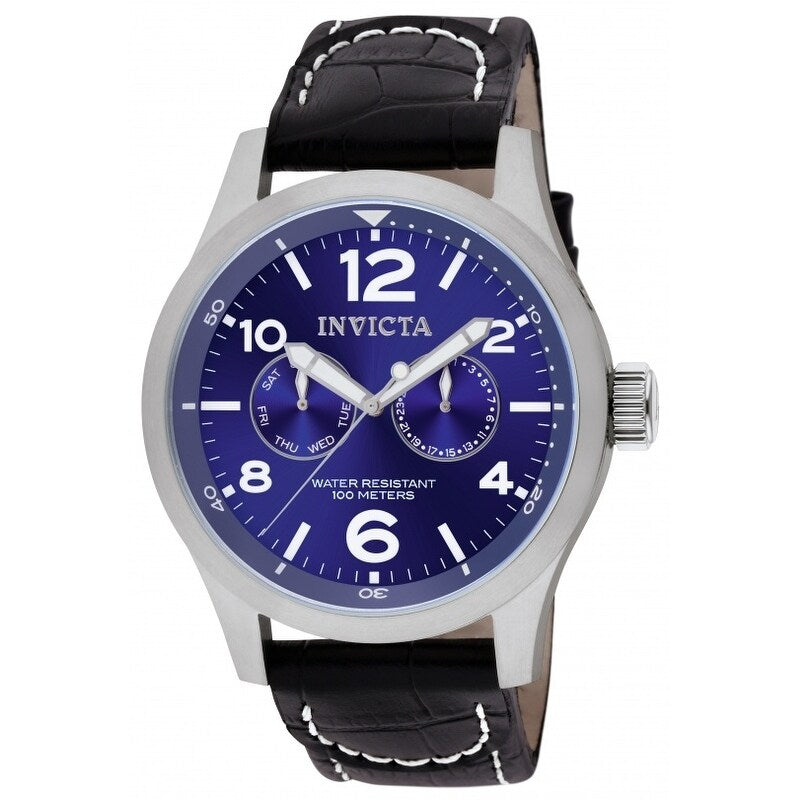Invicta Mens 10490 I Force Quartz Multifunction Blue Dial Watch