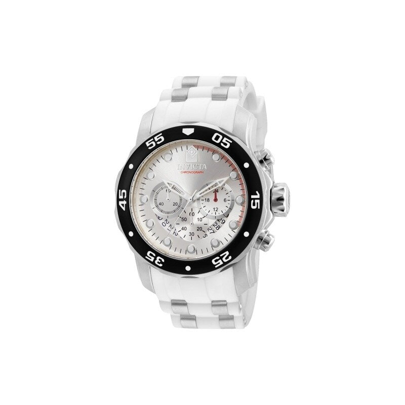 Invicta Mens 20290 Pro Diver Quartz 3 Hand Silver Dial Watch