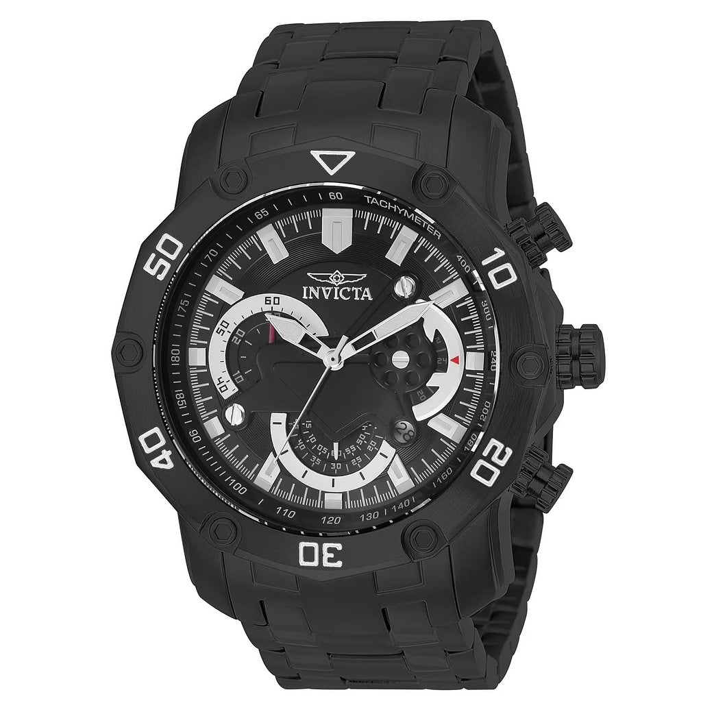 Invicta Mens 22763 Pro Diver Scuba Black Stainless Steel Watch