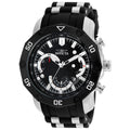 Invicta Mens 22797 Pro Diver Scuba Black And Silver Polyurethane And Stainless Steel Watch