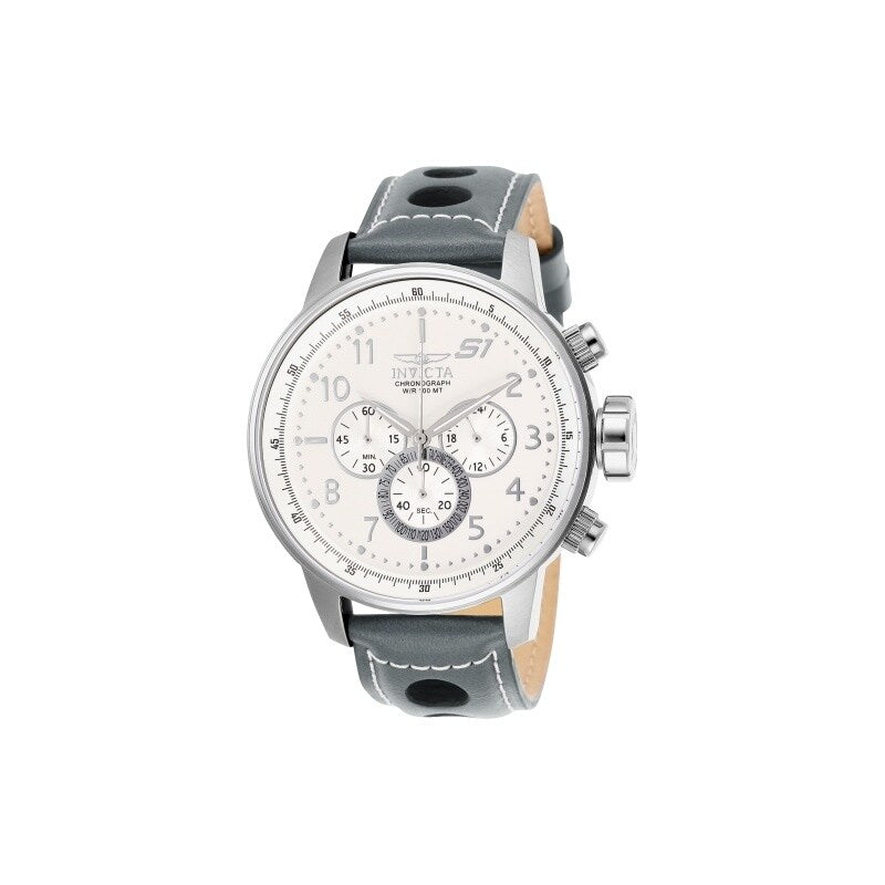 Invicta Mens 25723 S1 Rally Quartz Chronograph White Dial Watch Black