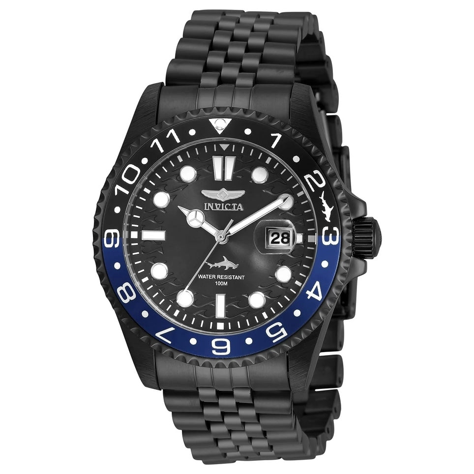 Invicta Mens 30627 Pro Diver Quartz 3 Hand Black Dial Watch