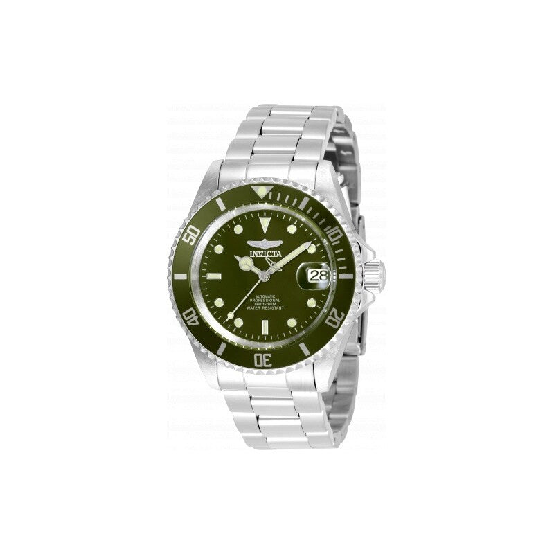 Invicta Mens 35690 Pro Diver Automatic 3 Hand Military Green Dial Watch