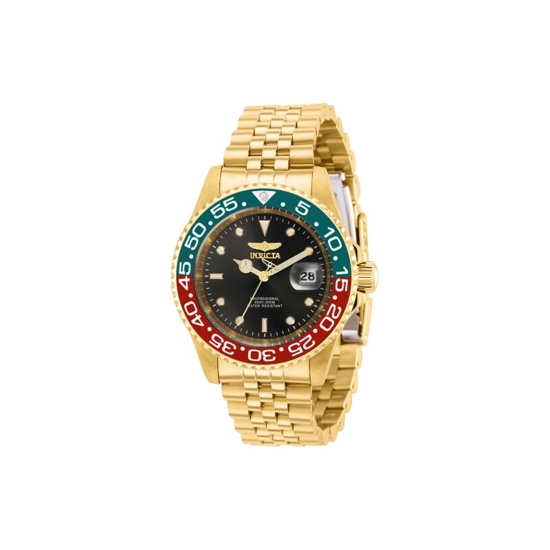 Invicta Mens 36041 Pro Diver Quartz 3 Hand Black Dial Watch