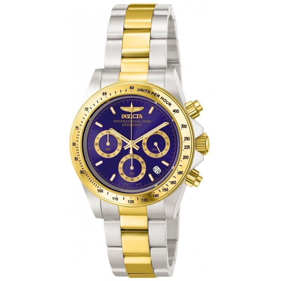Invicta Mens 3644 Speedway Chronograph Gold Tone And Silver Stainless Steel Watch