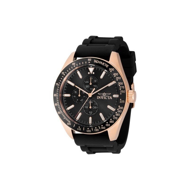 Invicta Mens 38407 Aviator Quartz Vh67 Black Dial Watch