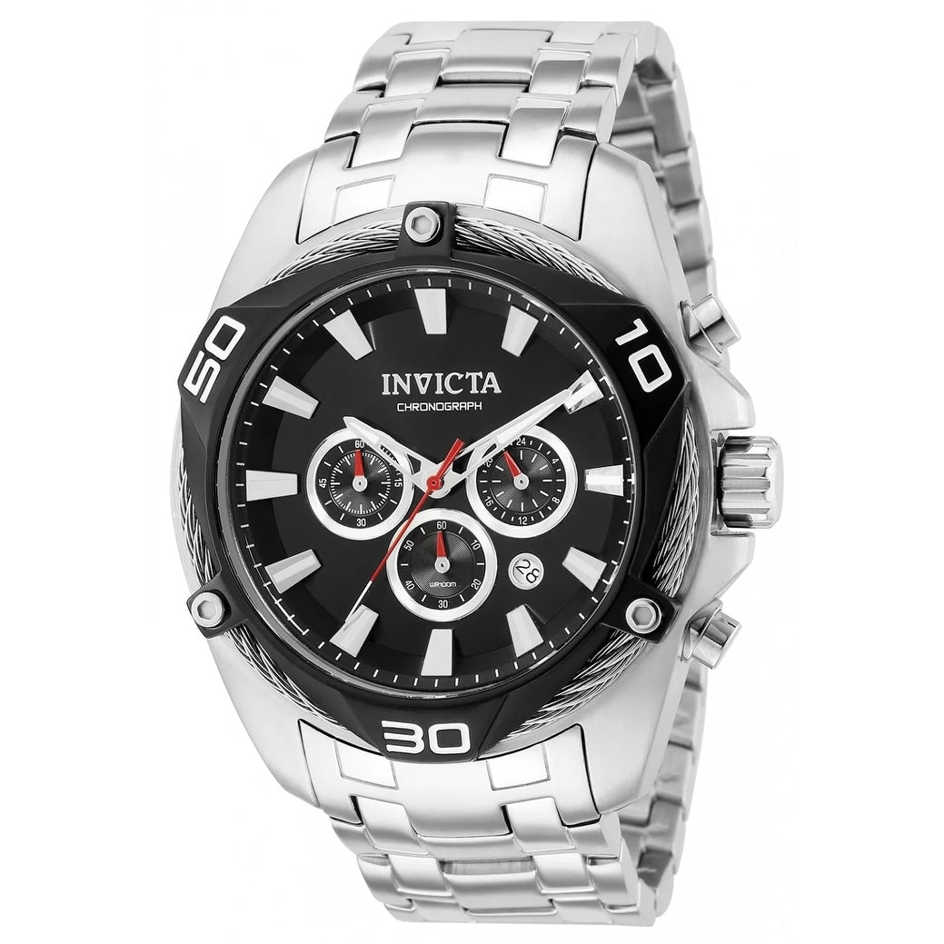 Invicta Mens 38569 Bolt Quartz Chronograph Black Dial Watch