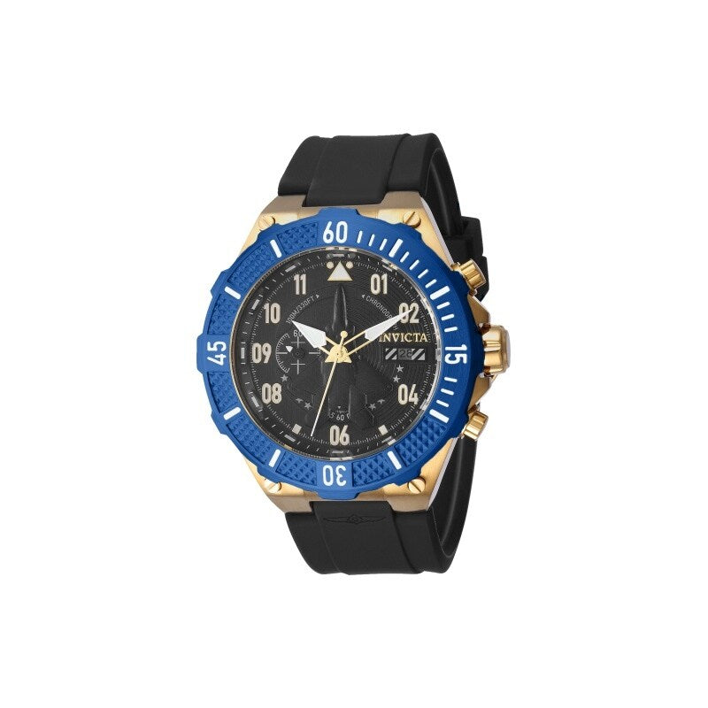 Invicta Mens 39892 Aviator Quartz Multifunction Black Dial Watch
