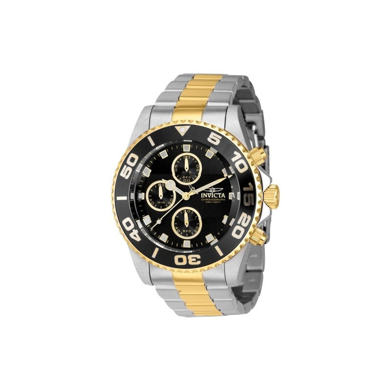 Invicta Mens 43407 Pro Diver Quartz Chronograph Black Dial Watch