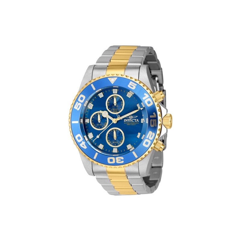 Invicta Mens 43408 Pro Diver Quartz Chronograph Blue Dial Watch